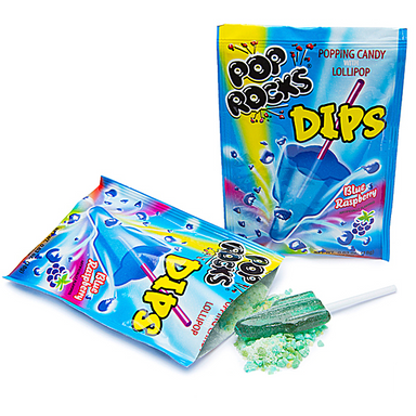 Pop Rocks Dips Sour Blue Raspberry (18g) - A Taste of the States